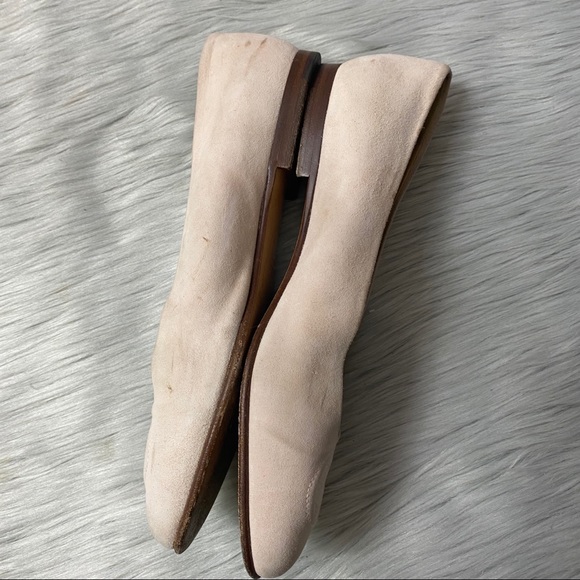 GUCCI Ballet Flats Blush Pink Suede GG Logo - Picture 4 of 7